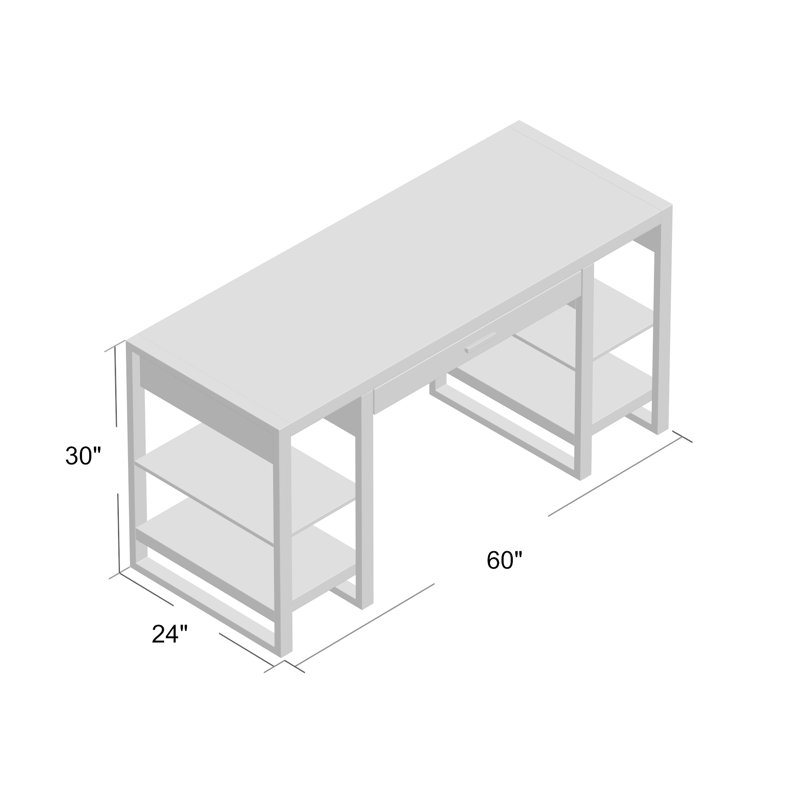 Mercury Row® Theodulus 60'' Desk & Reviews Wayfair